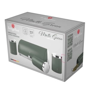 Set cutie de paine cu 3 recipiente Green Matt Berlinger Haus BH 6833 - Img 2