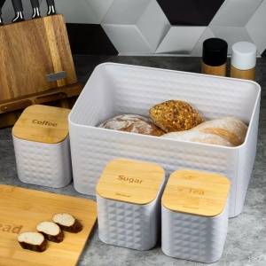 Set cutii pentru paine si alimente alb Klausberg KB7483