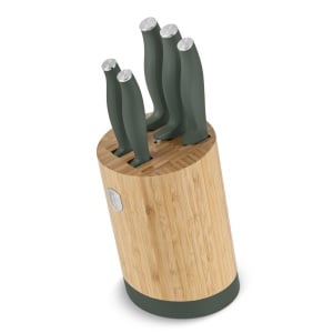 Set cutite 6 piese, cu suport bambus Green Matte Collection Berlinger Haus BH 2757 - Img 6