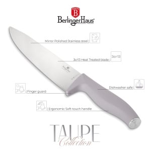 Set cuțite 6 piese cu tocator din bambus Taupe Berlinger Haus BH 2967