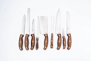 Set cuțite inox 9 piese in husa maro Royalty Line RL-K9C - Img 3