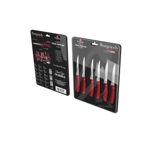 Set de cutite friptura 6 piese Burgundy Line Berlinger Haus BH 2809