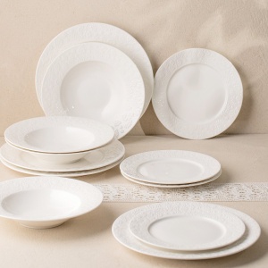 Set farfurii Beno, Homla, 12 bucati, alb 778247 - Img 7