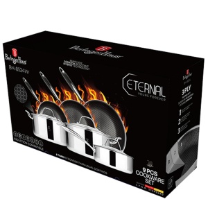 Set oale si tigai 9 piese Eternal Berlinger Haus BH 8524, antiaderente, compatibile inductie - Img 11
