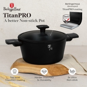 Set oale si tigai cu capace 15 Matte Black Piese Berlinger Haus BH 8198, negre, antiaderente, compatibile inductie - Img 6