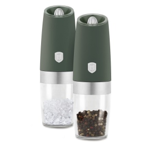 Set râșnițe electrice sare și piper cu pornire automată, 2 piese – Berlinger Haus Green Matte BH 9570, verde mat, iluminare LED - Img 2