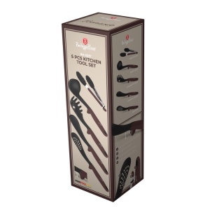 Set ustensile bucatarie 5 piese Leonardo Berlinger Haus BH 6337, visiniu