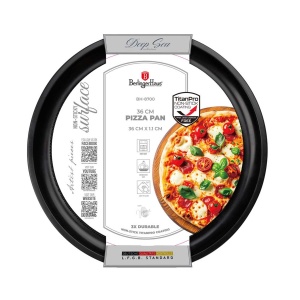Tavă pentru pizza 36 cm, antiaderentă – Berlinger Haus Deep Sea BH 8700, albastru mat, oțel carbon - Img 2