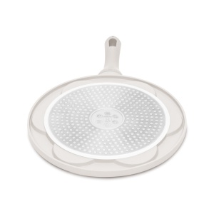 Tigaie cu 7 forme emoji pentru clatite 26 cm Sahara Berlinger Haus BH 7792, antiaderenta, crem