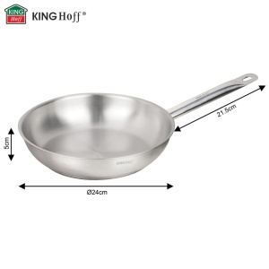 Tigaie din inox 24 cm – Kinghoff KH-2019, compatibilă cu toate plitele, inclusiv inducție - Img 8