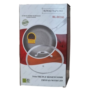 Tigaie inox cu capac, 24 cm, X-Dura Royalty Line RL-HC24L
