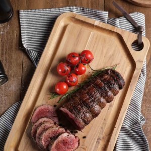 Tocator din lemn de tec 49x28x2.2 cm Churrasco Tramontina 13333352, fabricate in Brazilia - Img 2