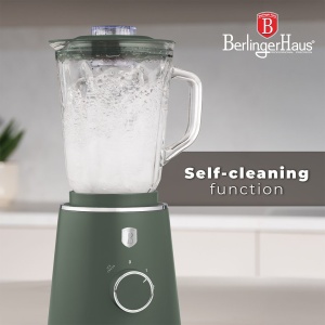 Blender de masă cu bol de sticlă 1,5 L, 1000 W – Berlinger Haus Green Matte BH 9823, verde mat, zdrobește gheața - Img 8