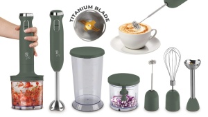 Blender vertical 3 în 1 cu tocător și tel, 800 W – Berlinger Haus Green Matte LP-BH-264, verde mat - Img 8