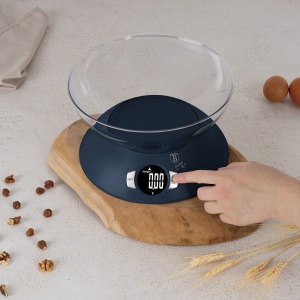 Cântar de bucătărie digital cu bol, 5 kg – Berlinger Haus Deep Sea BH 9628, albastru mat, funcție tara - Img 6