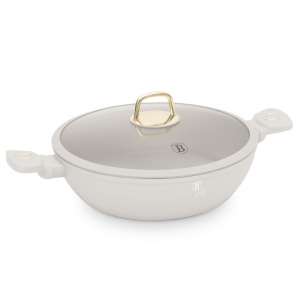 Cratita cu capac 30 cm, 4,5L Sahara Berlinger Haus BH 8069, antiaderenta, crem