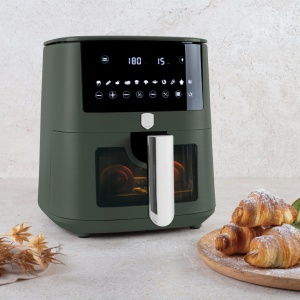 Friteuză cu aer cald 8 L, 1650 W, 11 programe – Berlinger Haus Green Matte BH 9710, verde mat, timer 60 de minute - Img 6