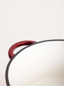 Oala fonta emailata Andreas, Homla, 24 cm, 4 l, visiniu ombre 777592 - Img 4
