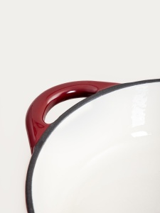 Oala fonta emailata joasa Andreas, Homla, 28 cm, 2,5 l, visiniu ombre 777622 - Img 4