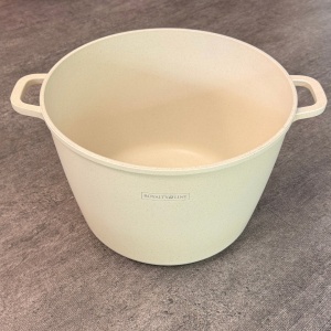 Oală înaltă marmorată cu capac 28 cm, 10,2 L – Royalty Line AD28MG, crem, antiaderentă, compatibilă inducție - Img 4