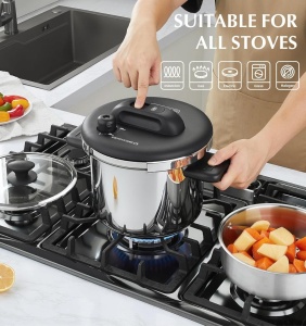 Oala sub presiune CSK, Carl Schmidt Sohn, 6 l, inox, negru 101152 - Img 11