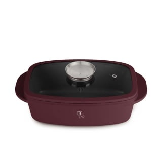 Oală tip roaster cu capac 32x21 cm, 6L – Berlinger Haus Leonardo Collection BH 8776, antiaderentă, design modern, pentru friptură și cuptor