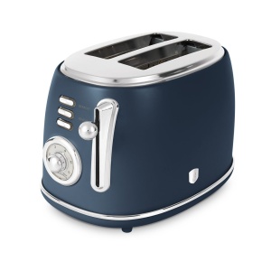 Prăjitor de pâine cu fante extra-late, 850 W, 6 niveluri – Berlinger Haus Deep Sea BH 9765, design rustic, albastru mat - Img 5