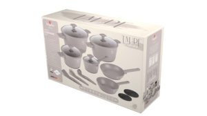 Set Oale si tigai 15 piese, antiaderente Taupe Collection Berlinger Haus BH 8111