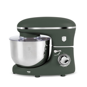 Robot de bucătărie Green Matt Berlinger Haus BH 9708 – 1300 W, bol inox 6 L, 6 viteze, verde mat - Img 3