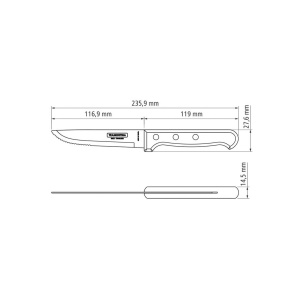 Set 6 cutite pentru friptura Gaucho Tramontina maro 29899159, fabricate in Brazilia - Img 2