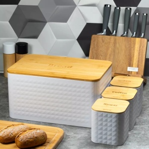 Set cutii pentru paine si alimente alb Klausberg KB7483