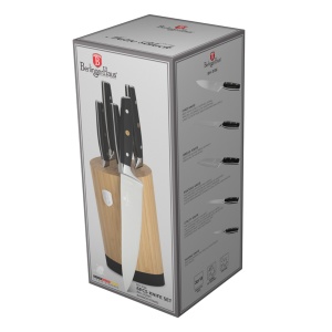 Set cutite 6 piese cu stativ bambus Berlinger Haus BH 3136
