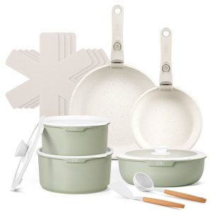 Set oale si tigai cu manere detasabile 17 piese Carl Schmidt Sohn 99176, verde - Img 2