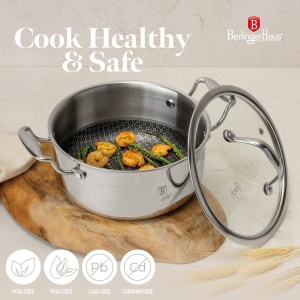 Set oale și tigăi inox 8 piese Eternal Berlinger Haus BH 8959, suprafață 3D antiaderentă, compatibile inducție și cuptor - Img 11