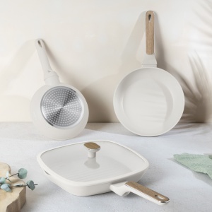 Set tigai 4 piese Sahara Nordic Berlinger Haus BH 8323, crem, cu acoperire antiaderenta titanPro - Img 4