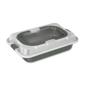 Tavă dreptunghiulară pentru copt cu capac plastic, Green Matt Berlinger Haus BH 8637 - Img 3