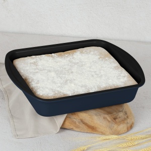 Tavă dreptunghiulară pentru cuptor 35 × 27 cm, antiaderentă – Berlinger Haus Deep Sea BH 8698, albastru mat, oțel carbon - Img 7