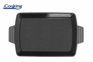 Tava Fonta Emailata 33 X 23 X 7 Cm, Marble Grey, Cooking By Heinner HR-ZVC-T33