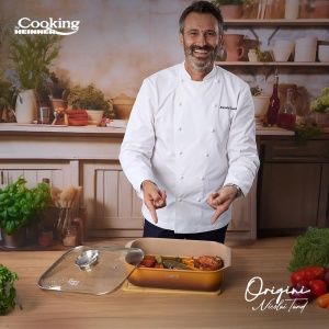 Tava Inalta Cuptor Din Aluminiu Turnat + Capac 39 X 26 X 8.5 Cm, 6 L, Nicolai Tand, Origini, Cooking By Heinner HR-BJK-TV85