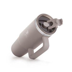 Termos 1L Taupe Collection BH 8832P, cu maner si pai, gri mat - Img 9