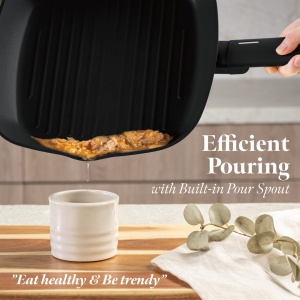 Tigaie grill cu capac 28 cm, 2,1 L – Berlinger Haus Matte Black BH 8184, negru mat, antiaderentă titan, compatibilă inducție - Img 7