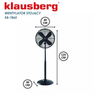 Ventilator metalic negru Klausberg KB7860 - Img 2