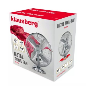 Ventilator metalic pentru birou 30 cm Klausberg KB7537, argintiu - Img 7