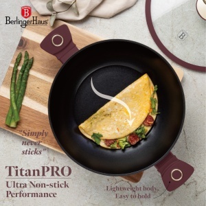 Wok cu capac, cu 2 manere si capac 30 cm Leonardo Collection Berlinger Haus BH 8035 - Img 7