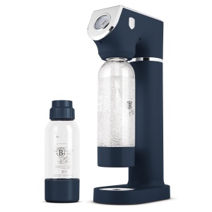 Aparat de făcut sifon manual, cu 2 sticle (1 L și 0,5 L) – Berlinger Haus Deep Sea BH 9762, albastru mat, fără curent electric