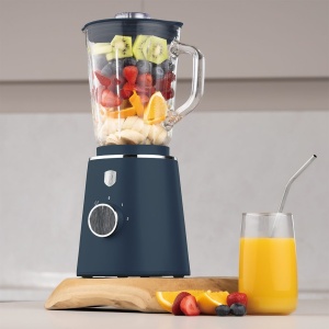 Blender de masă cu bol de sticlă – Berlinger Haus Deep Sea BH 9824, albastru mat, lamă metalică - Img 5