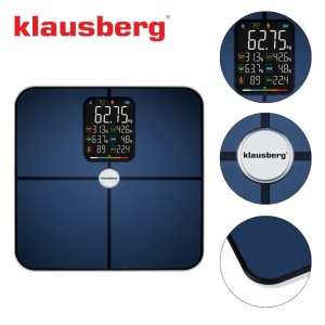 Cantar de baie smart cu analiza corporala Klausberg KB-7940 albastru - Img 4