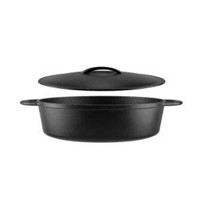 Cratita fonta cu capac 30 CM PERFECT HOME 17814