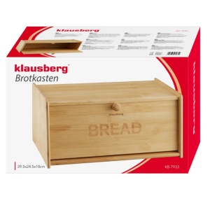 Cutie pentru pâine din bambus, 39.5×24.5×18 cm, Klausberg KB-7933 - Img 2