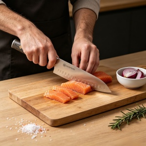 Cutit santoku Apex, Carl Schmidt Sohn, 18 cm, maner lemn pakka 108502 - Img 3